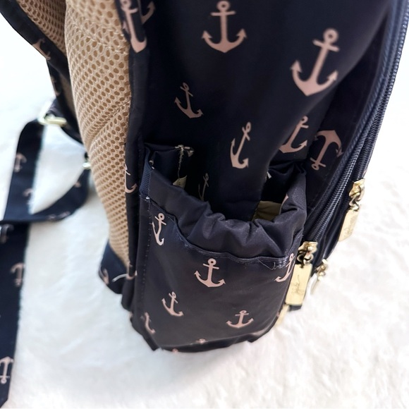 JuJuBee Legacy Nautical Backpack Diaper bag the Admiral anchors navy like new - Picture 9 of 9